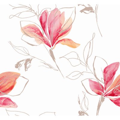Výprodej Dekorační látky, OXY Magnolie, červená, 150 cm 150 x 150 cm – Sleviste.cz