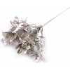Květina Prima-obchod Umělá větvička metalická s glitry, barva 1 stříbrnobéžová