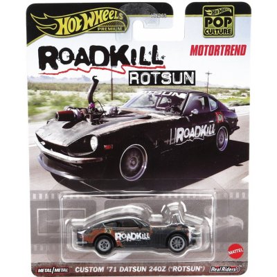 Mattel hot wheels Datsun 240z Coupe 1971 Rotsun Roadkill Černá Rust 1:64 – Zboží Mobilmania