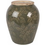 Zelená keramická váza s květy Timothée L - Ø 16*20 cm - Clayre & Eef – Hledejceny.cz