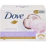 Dove Relaxing krémové toaletní mýdlo s kokosovým mlékem a s jasmínovými okvětními lístky 90 g – Hledejceny.cz