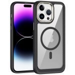 Carbon Fiber MagSafe transparentno-černý – Apple iPhone 15 Pro Max – Zboží Mobilmania