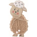 Ovce dřevěná hnědá 10,5 x 17 x 3 cm na postavení – Hledejceny.cz