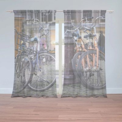 Záclony Městské kolo: 2 ks - 150x250 cm - Sablio – Hledejceny.cz