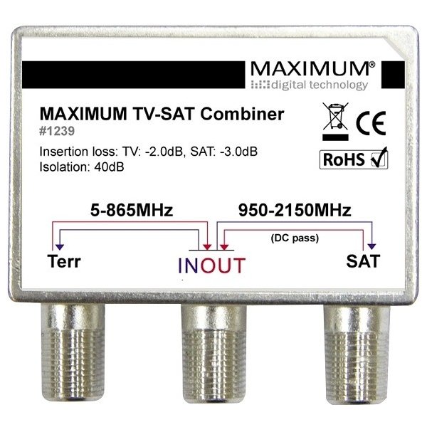 Diseqc přepínače TV - SAT Slučovač Maximum HIGH ISO