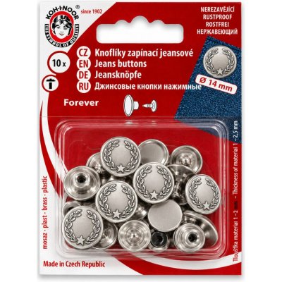 Knoflík riflový FOREVER vel. 5 (14mm) barva nikl – Hledejceny.cz