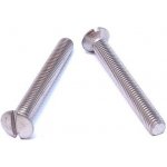 Šroub se zápustnou čočkovou hlavou a plochou drážkou, DIN 964, nerez A2 M4 x 35, balení 1 ks – Sleviste.cz