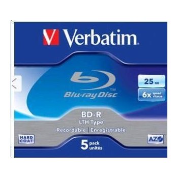 Verbatim BD-R 25GB 6x, jewel, 5ks (43753)