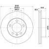 Brzdový kotouč HELLA PAGID Brzdový kotouč - 302 mm HPG 8DD 355 117-121