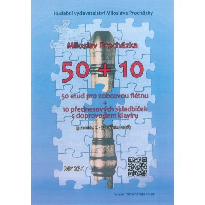 50 etud + 10 přednesových skladbiček s klavírním doprovodem zobcová flétna – Zboží Dáma