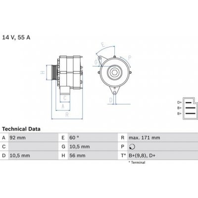 Alternátor BOSCH 0 986 033 740 (0986033740) – Zbozi.Blesk.cz