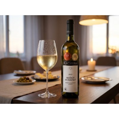 Vinařství Kachyňa Muškát Moravský polosuché bílé 2025 12.5% 0,75 l (holá láhev) – Hledejceny.cz