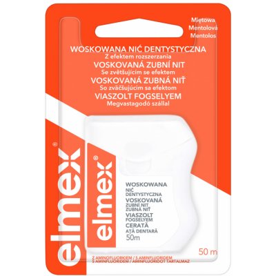 Elmex Floss dentální nit voskovaná mentol 50 m – Hledejceny.cz