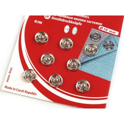 Kohinoor Kovové patentky 1 cm stříbrné 8 ks – Sleviste.cz