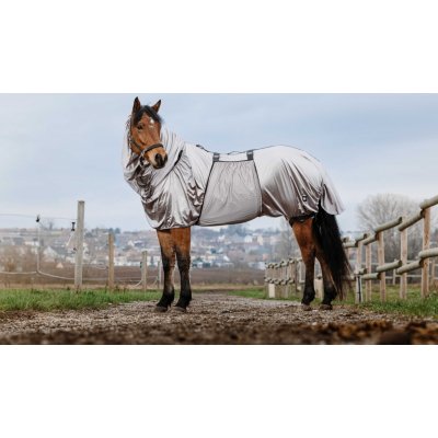 Riding World Deka proti hmyzu ECZEMA s krkem grey – Sleviste.cz