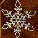DECOLED Easy Fix 2D LED světelná vločka XI, Ø 89 cm, ledově bílá, sada na veřejné osvětlení, hliník – Hledejceny.cz