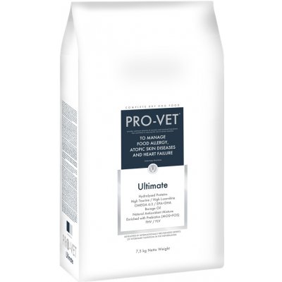 PRO-VET Ultimate 7,5 Kg Hmotnost: 7,5 kg pro psy s potravinovými alergiemi a atopií