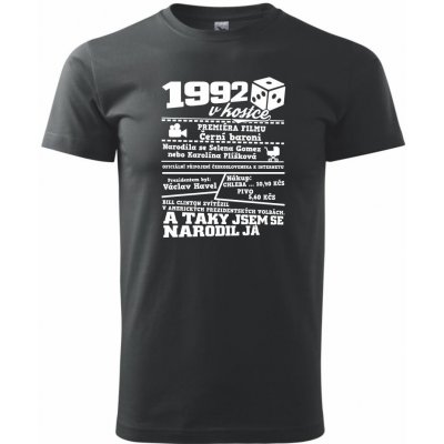 1992 v kostce Klasické pánské triko černá
