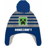 Minecraft zimní čepice Creeper modro šedá dětská – Sleviste.cz