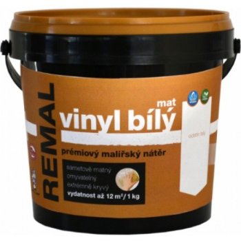 Remal Vinyl mat prémiová malířská barva, omyvatelná, bílá, 1 kg