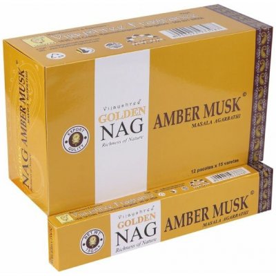Vijayshree Vonné Tyčinky Golden Nag Amber Musk 15 g – Hledejceny.cz
