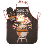 Forbyt Zástěra a chňapka Grill party černá – Zboží Dáma