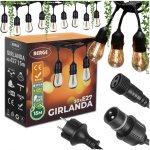 BERGE Zahradní girlanda 15m + 31x 1W LED žárovka – Zboží Mobilmania