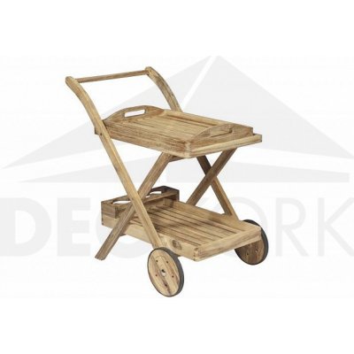 Deokork Zahradní servírovací vozík CHESTERFIELD (bělená akácie) – Zboží Mobilmania