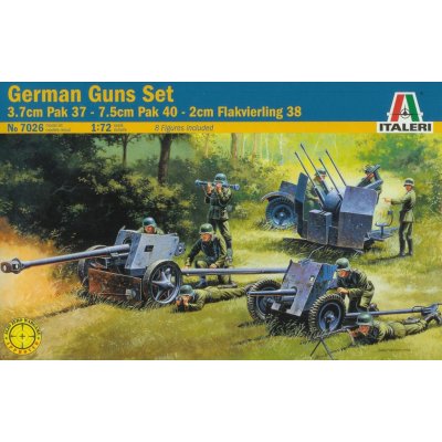 Italeri GERMAN GUNS SET: PAK35 PAK40 FLAK38 1:72 – Zboží Mobilmania
