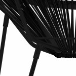 SPRINGOS LOA GF0085 Ratanové zahradní křeslo černé – Zboží Dáma