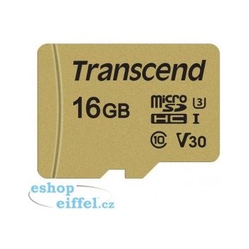 Transcend microSDHC 16 GB UHS-I U3 TS16GUSD500S