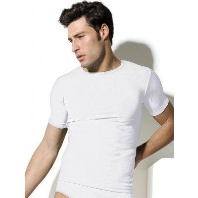 Intimidea pánské triko bezešvé t-shirt girocollo mezza manica bílá