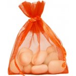 Velký sáček z organzy oranžový 6 ks - rozměry 11,5 cm x 17 cm – Zboží Mobilmania