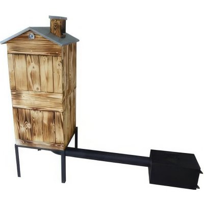 TopKing Zahradní dřevěná udírna s oplechovanou střechou 162 cm - TOPAGD – Zboží Mobilmania