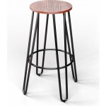 Blumfeldt Židle Bistro Hamilton 1 ks 33cm Dřevěný ocelový rám Mahagon – Hledejceny.cz
