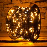 Easy Fix LED světelný řetěz FLASH, 100 m, teple bílá, 1000 diod, černý kabel, cívka – Hledejceny.cz