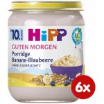 HiPP BIO Snídaňová ovesná kaše s banánem a borůvkami 6 x 160 g – Sleviste.cz