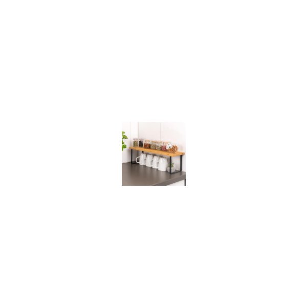 Koupelnový nábytek Kesper Přídavná police, dřevěná podesta, nohy černý kov KESPER - AREA KE58807