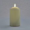 Vánoční osvětlení DecoLED LED svíčka vosková 7,5 x 15 cm mandlová