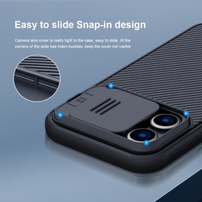 Pouzdro Nillkin Camshield PRO Magnetic Apple iPhone 14 Pro Max modré – Zboží Mobilmania