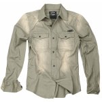 Brandit Denimshirt Hardee olivově šedá – Zboží Dáma