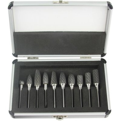 MAR-POL Sada stopkových fréz na kov 10ks v kufříku, wolfram M22565 – Sleviste.cz