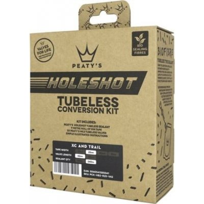 Konverzní kit páska ventilky tmel Peaty's Holeshot 240ml MTB šíře 25 mm – Hledejceny.cz