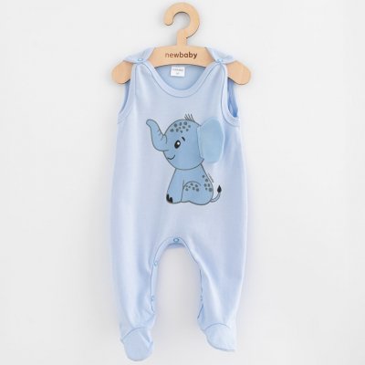 Kojenecké bavlněné dupačky New Baby Happy Elephant blue – Zboží Dáma