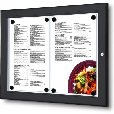 Jansen Display venkovní menu vitrína 2 x A4 – Zboží Dáma