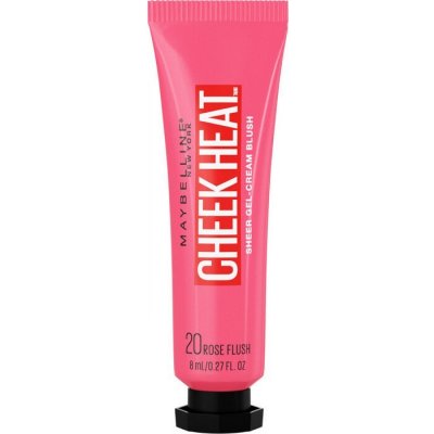 Maybelline Gelově Krémová tvářenka Cheek Heat Sheer Gel-Cream Blush 20 Rose Flash 8 ml
