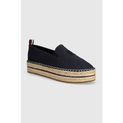 Tommy Hilfiger TH EMBROIDERED CANVAS FLATFORM tmavomodrá na platformě FW0FW07696 – Zbozi.Blesk.cz