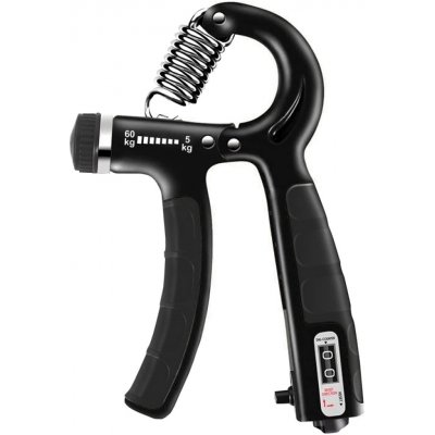 FIT Life 177322 Posilovač prstů a zápěstí s počítadlem, nastavitelný 5-60kg, černá – Hledejceny.cz