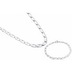 Biju set z chirurgické oceli s lesklými oválky řetízek náramek 3001853 – Hledejceny.cz