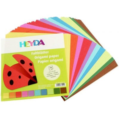 Sada papírů na Origami 10 x 10 cm duhové 100 listů – Sleviste.cz